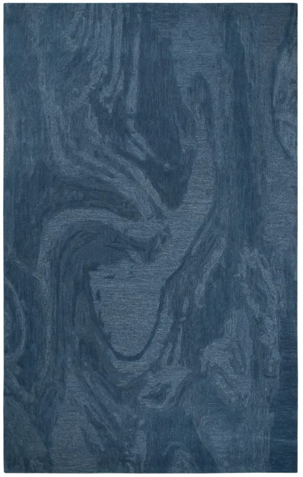 Fifth Avenue Blue Abstract Wool 5' x 8' Rectangle Rug