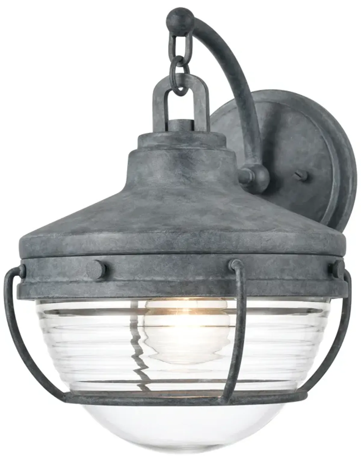 Eastport 12'' High 1-Light Outdoor Sconce - Aged Zinc