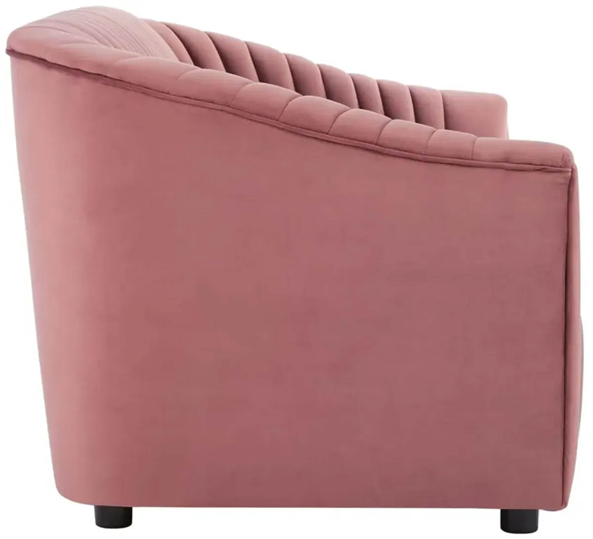 Announce Performance Velvet Channel Tufted Loveseat