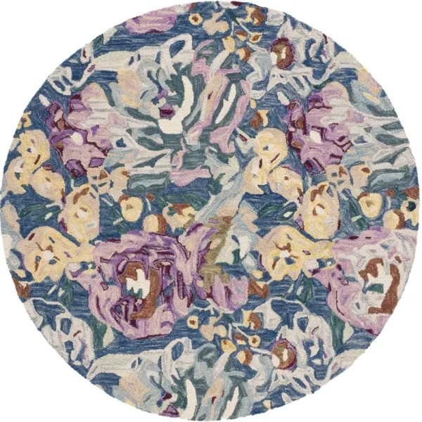 BLOSSOM Hand Tufted 6' x 6' Round area rug