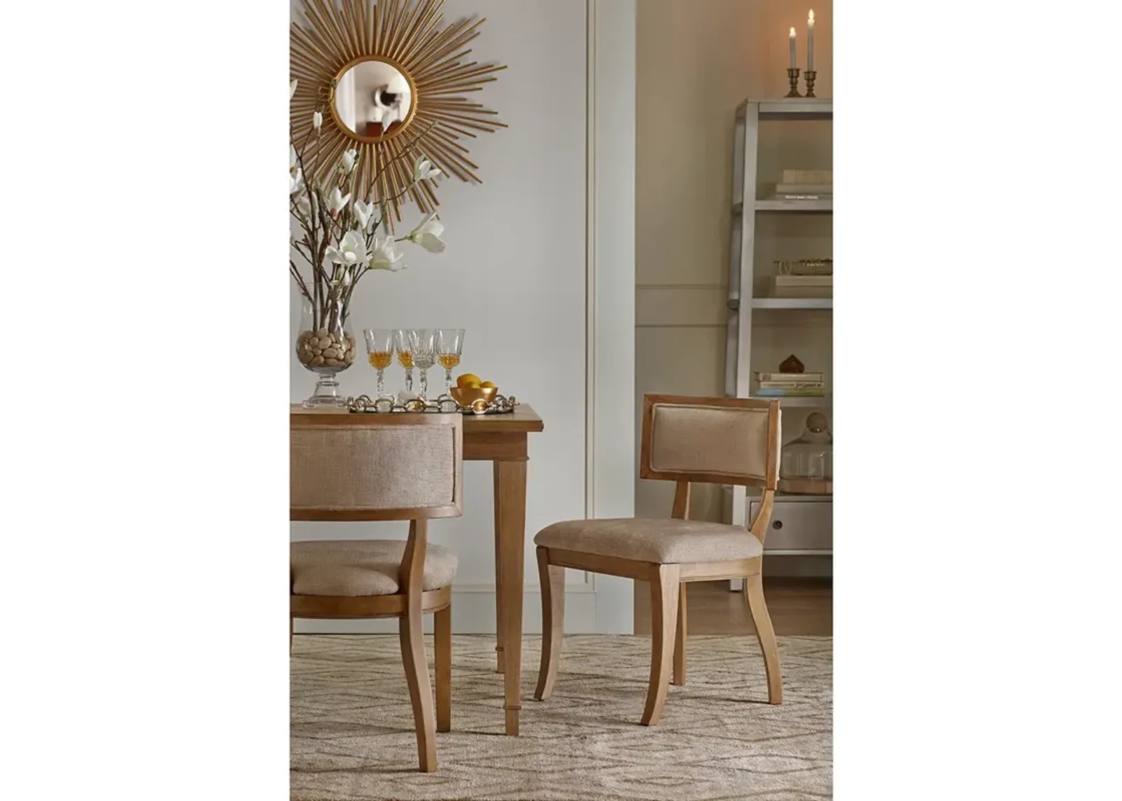 Madison Park Signature Marie Beige/Light Natural Dining Chair (Set of 2)