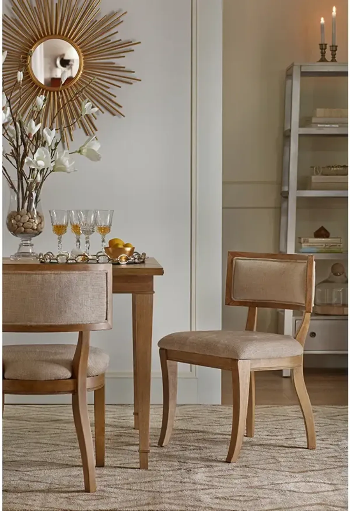 Madison Park Signature Marie Beige/Light Natural Dining Chair (Set of 2)