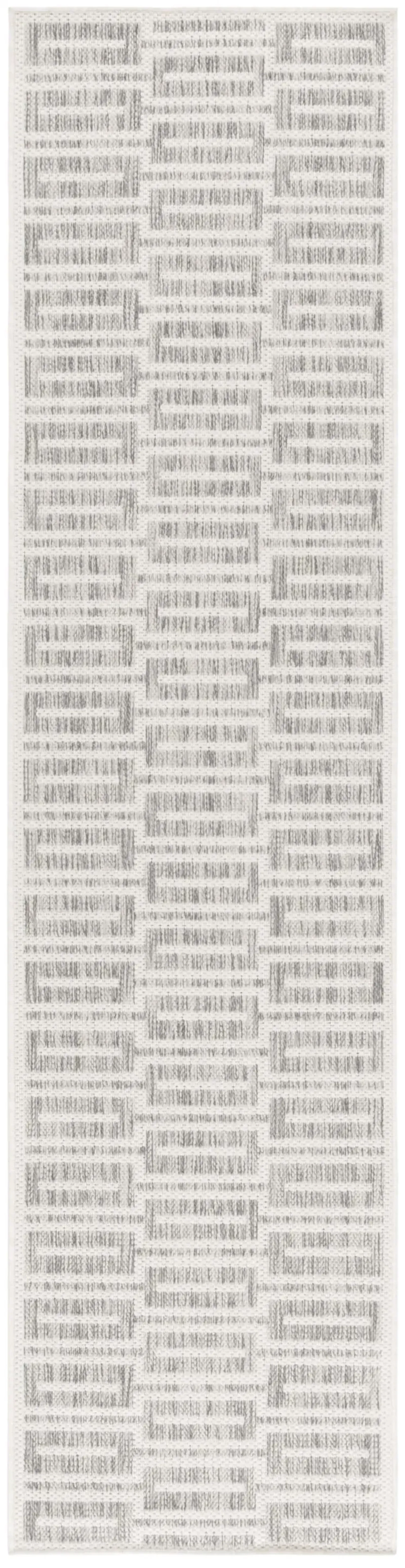 BEACH HOUSE 418 GREY  2' x 8' Runner Rug