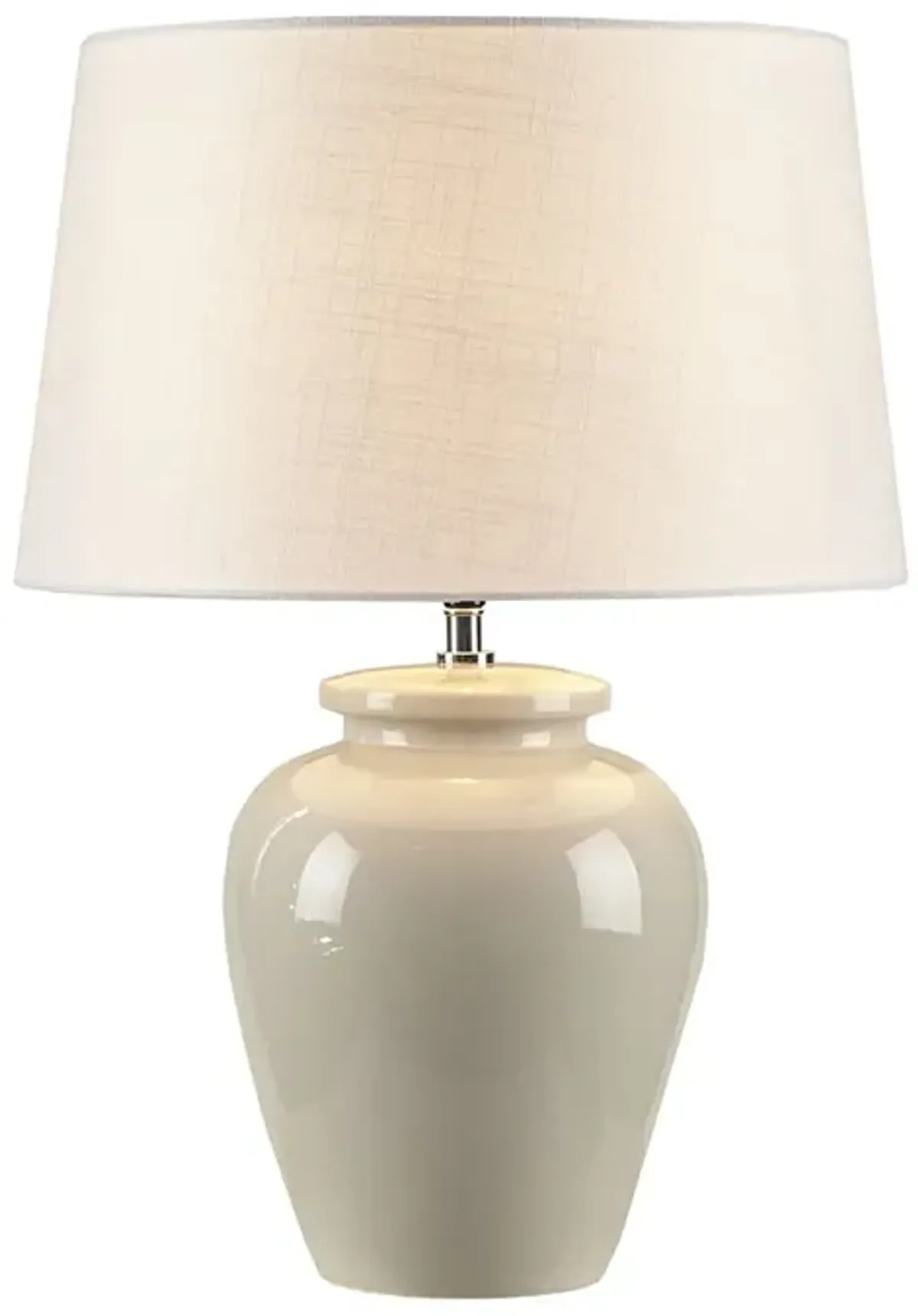 INK+IVY Anzio Cream Ceramic Table Lamp