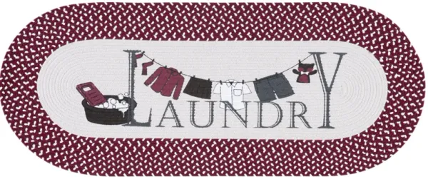 BRAIDED POSTERS Hand Woven 1'-8' x 4' Oval area rug