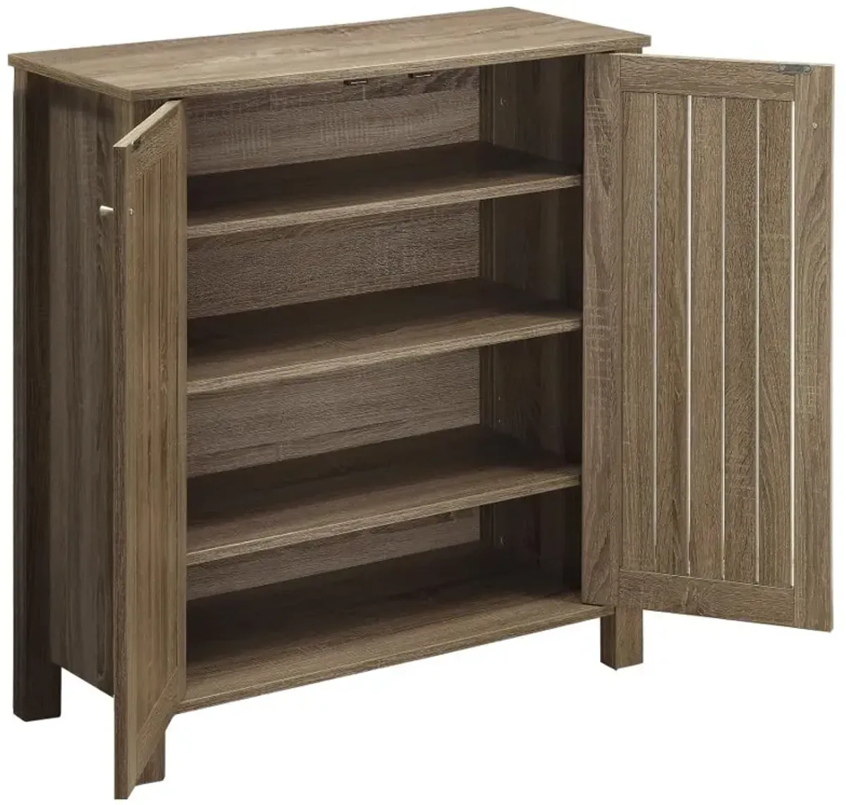 Marisa 4-shelf Shoe Cabinet Dark Taupe