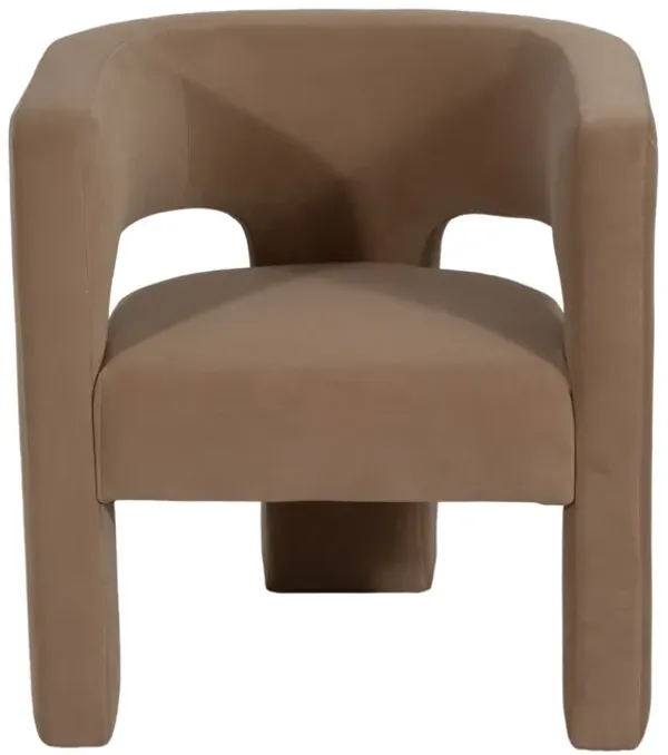 Round Back Chair, Tan