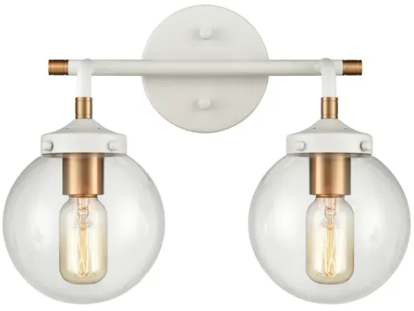 Boudreaux 15" Wide 2-Light Vanity Light - Matte White