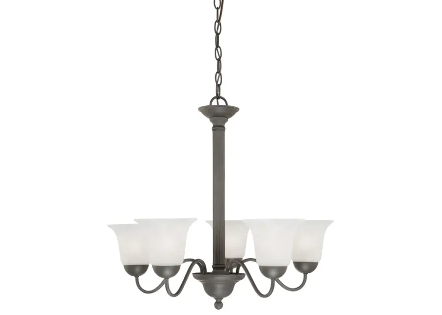 Riva 25" Wide 5-Light Chandelier - Painted Bronze