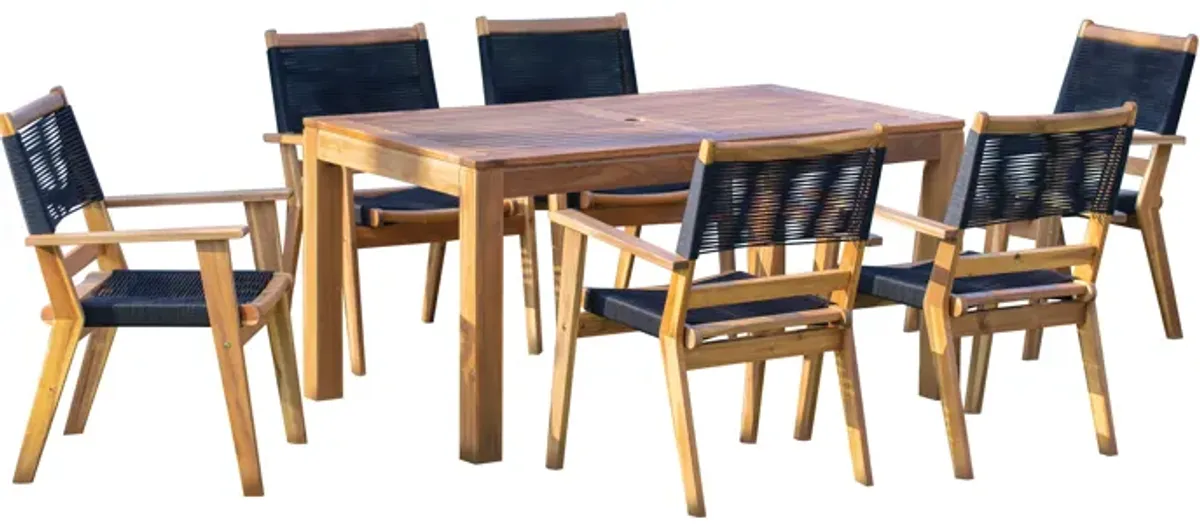 Panama Jack Laguna 7-Piece Rectangular Dining Set