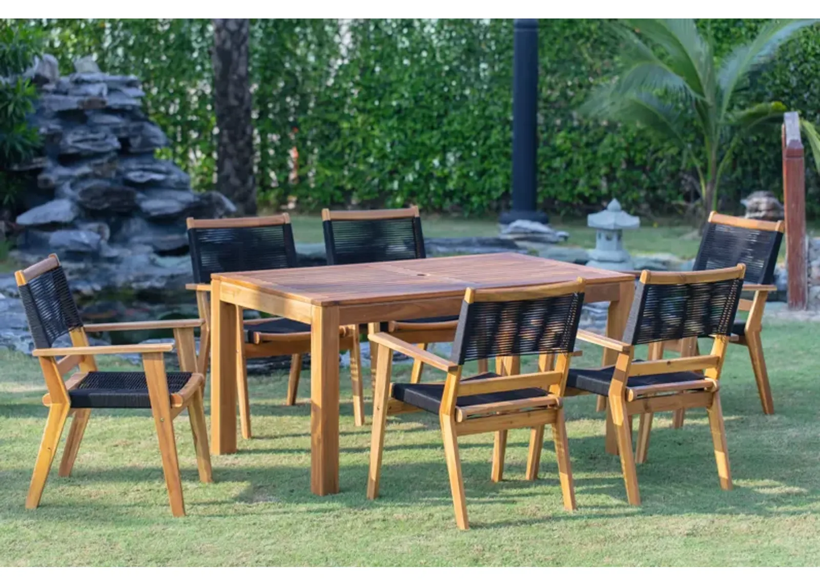 Panama Jack Laguna 7-Piece Rectangular Dining Set