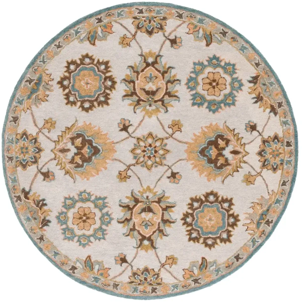 HERITAGE 554 BEIGE  6' x 6' Round Round Rug