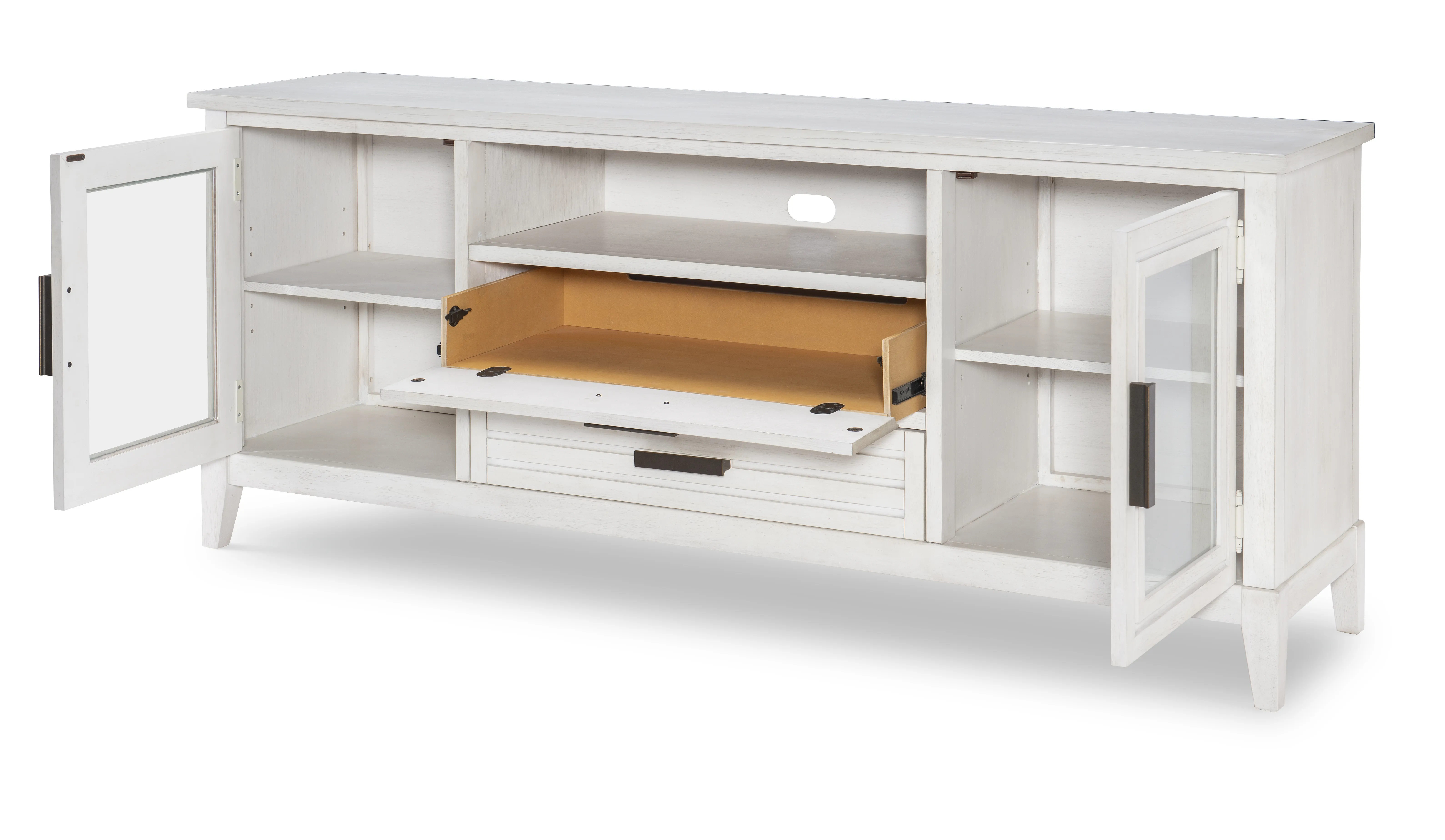 Edgewater Sand Dollar Entertainment Console White Finish