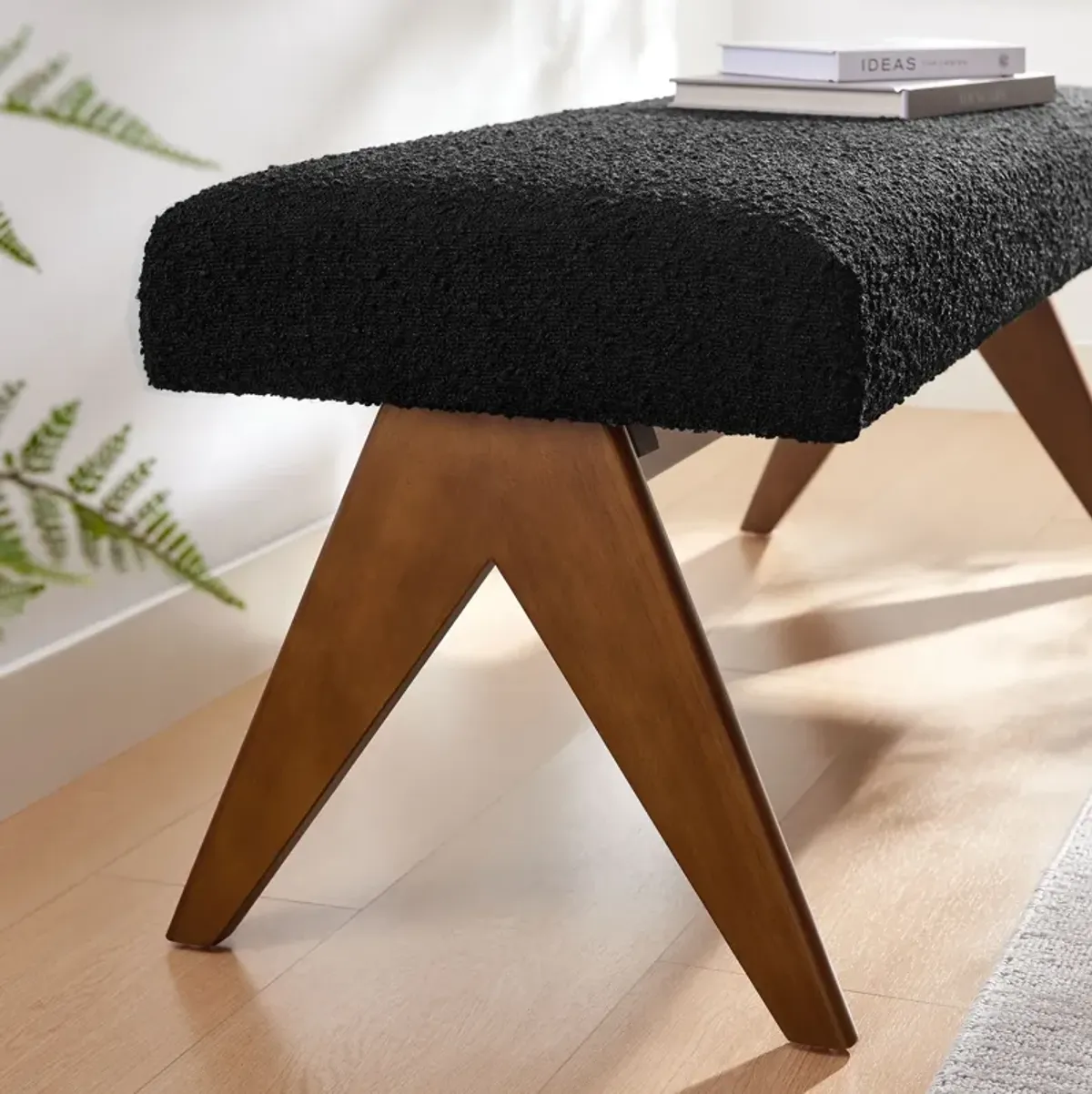 Lyra 47" Boucle Upholstered Bench by Modway