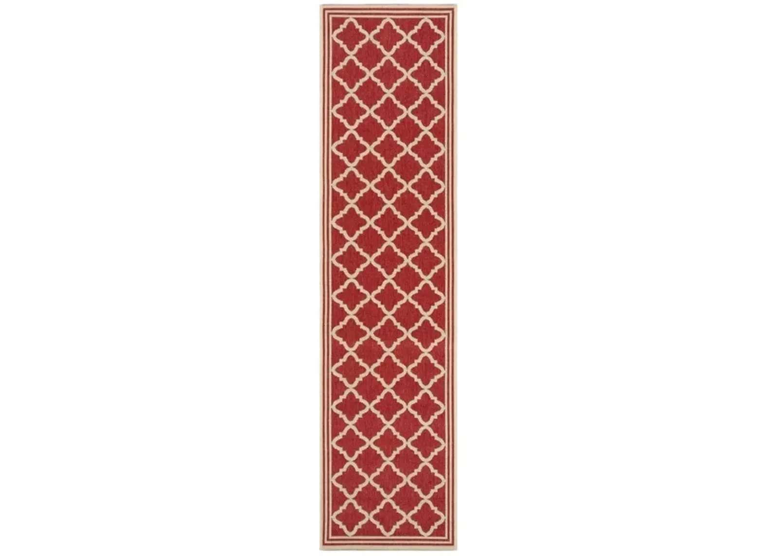 Safavieh BEACH HOUSE Collection BHS121Q-28 Red / Creme 2'-2" X 8'