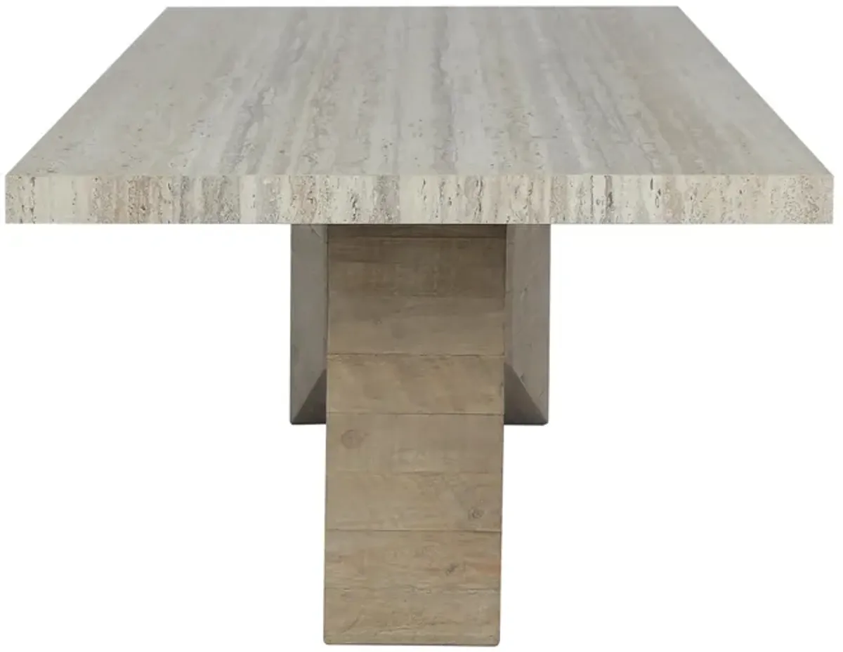 Ravenna 84" Concrete Transitional Dining Table in Natural Tone