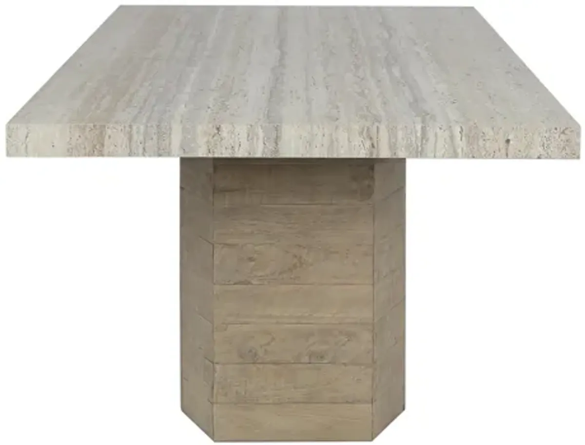 Ravenna 84" Concrete Transitional Dining Table in Natural Tone