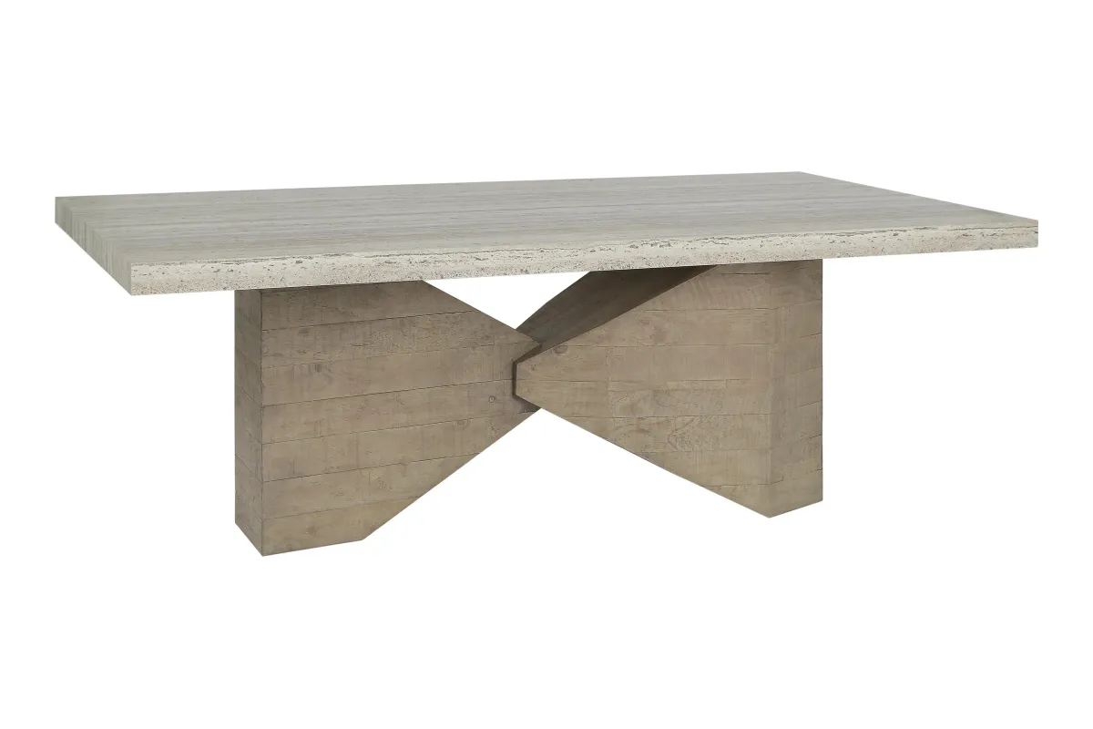 Ravenna 84" Concrete Transitional Dining Table in Natural Tone