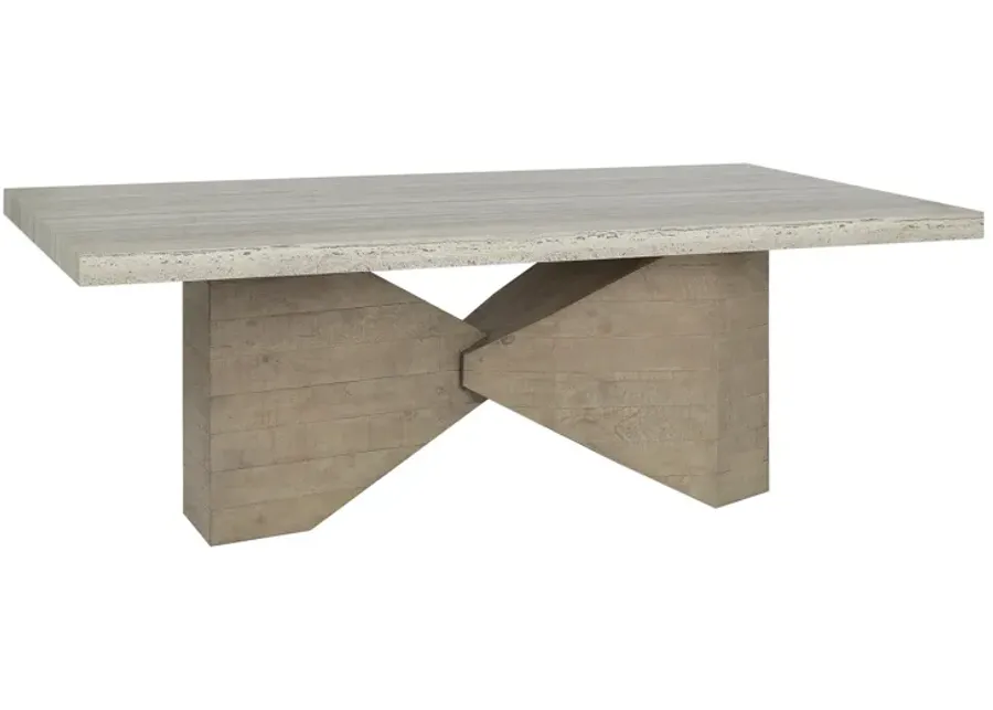 Ravenna 84" Concrete Transitional Dining Table in Natural Tone