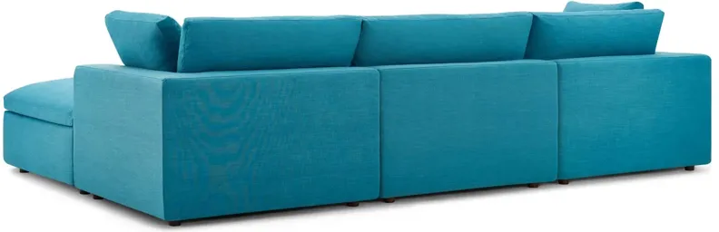 Commix Down Filled Overstuffed 4 Piece Sectional Sofa Set