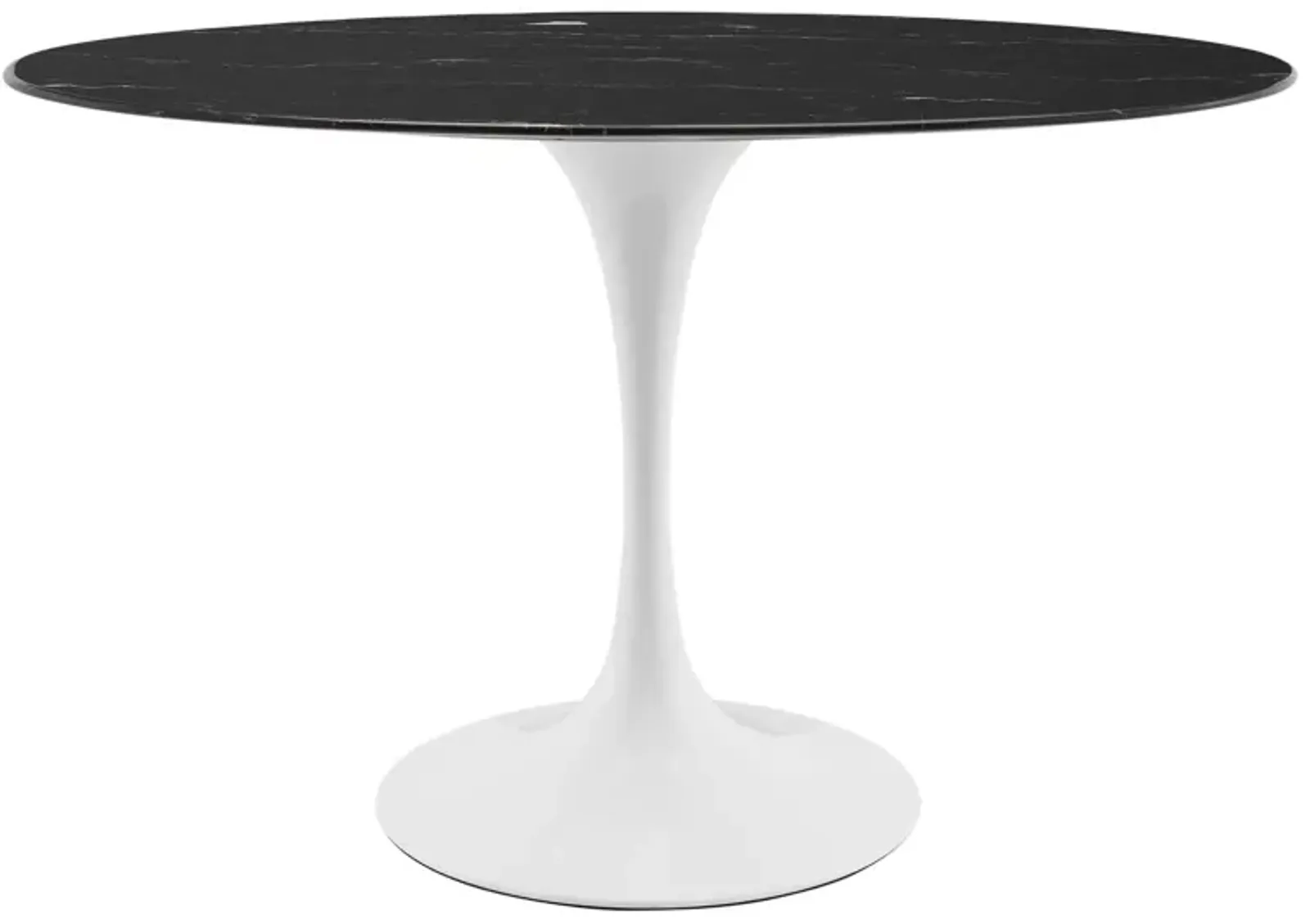 Lippa 48" Oval Artificial Marble Dining Table