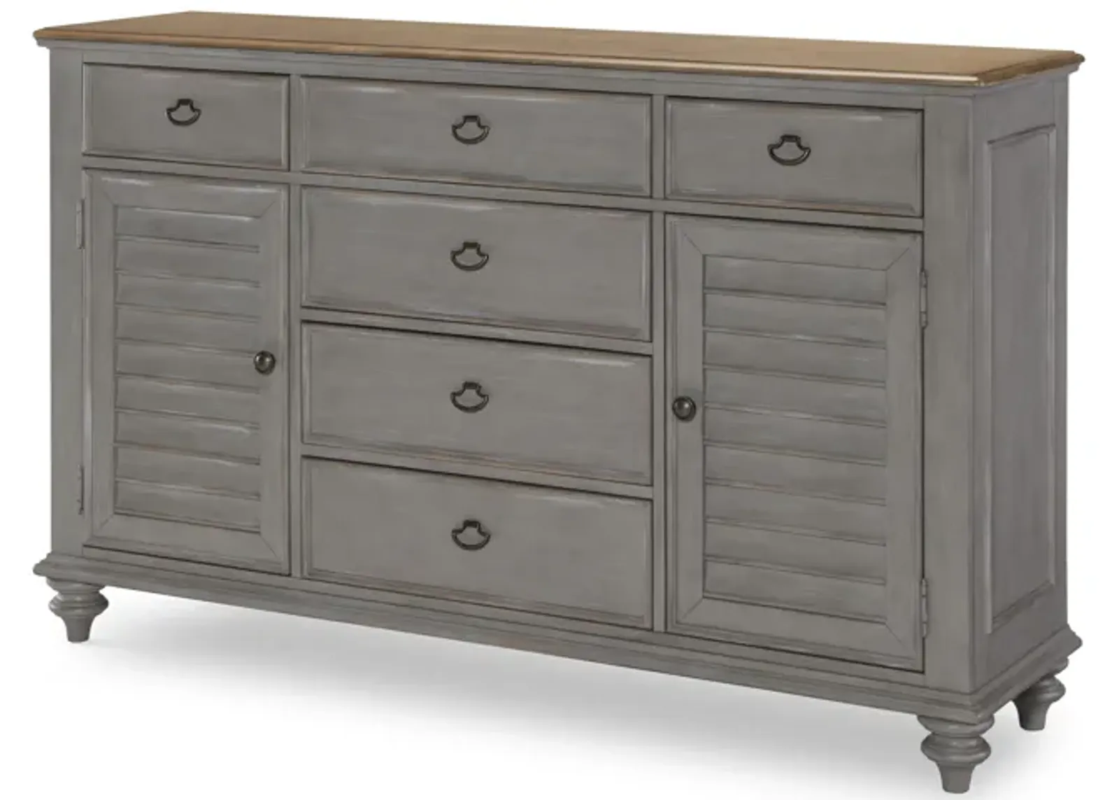 Kingston (Sandalwood Brown + Tweed Gray) Dresser