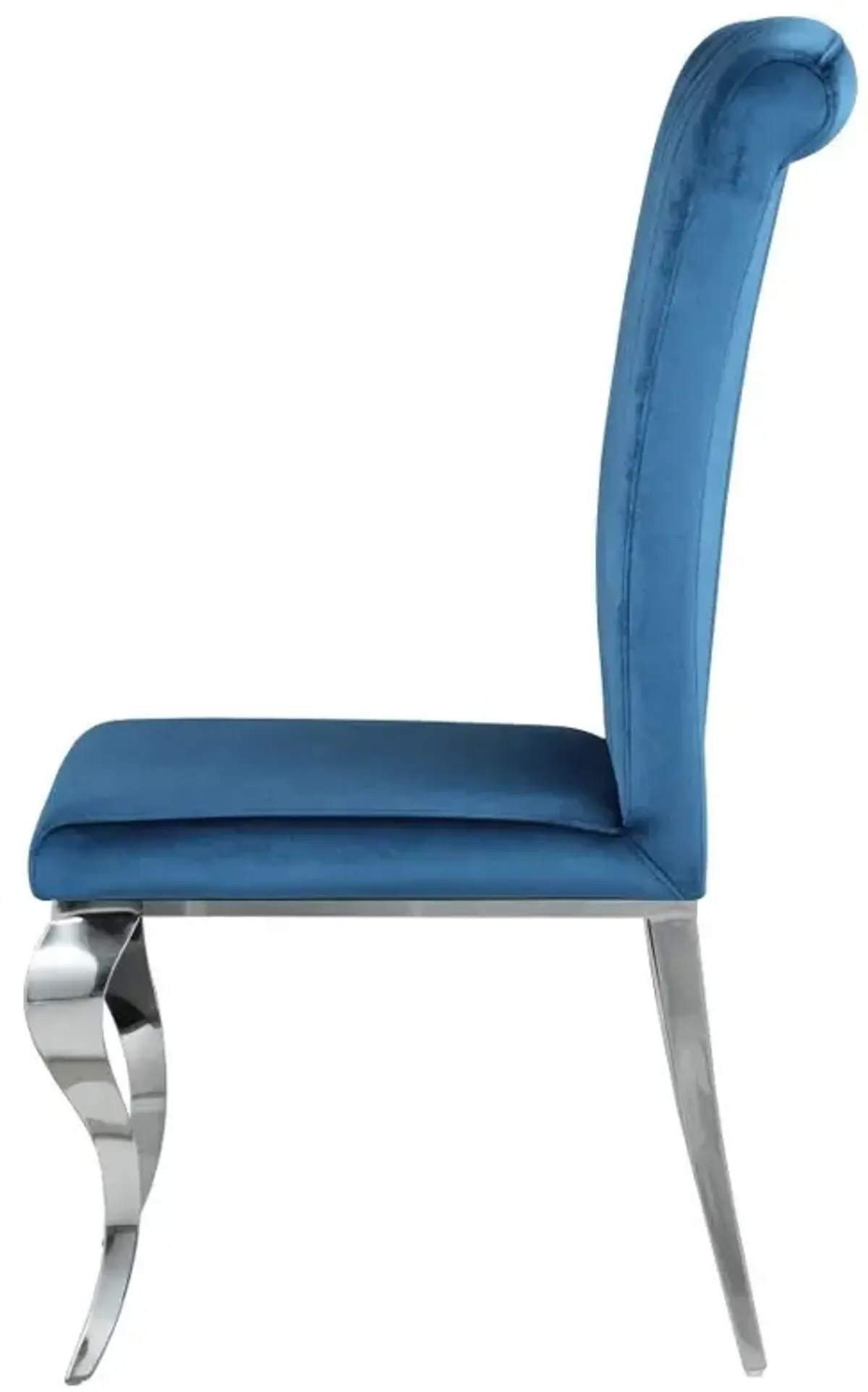 Betty Upholstered Side Chairs Teal and Chrome (Set of 4)