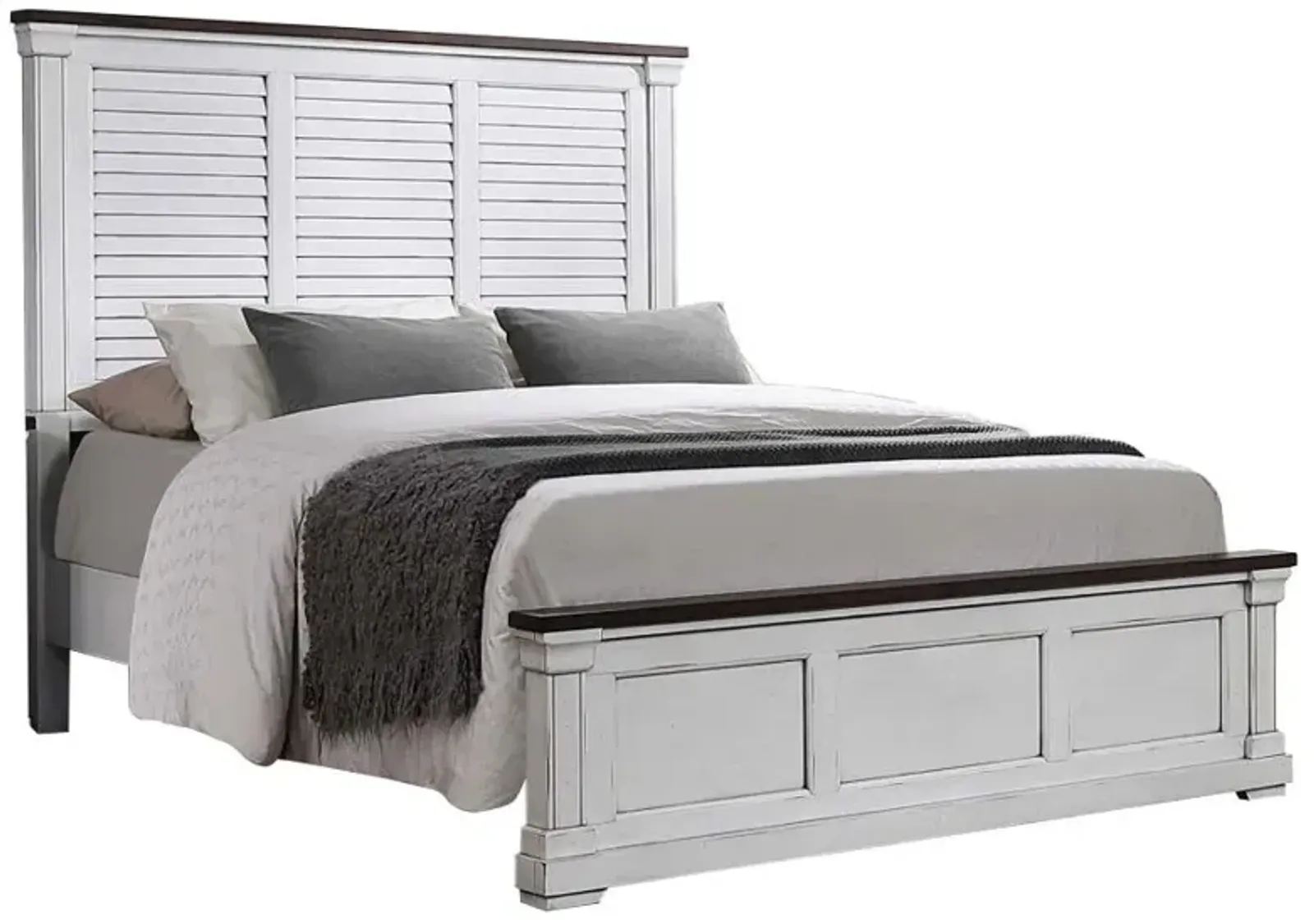 Hillcrest Queen Panel Bed White