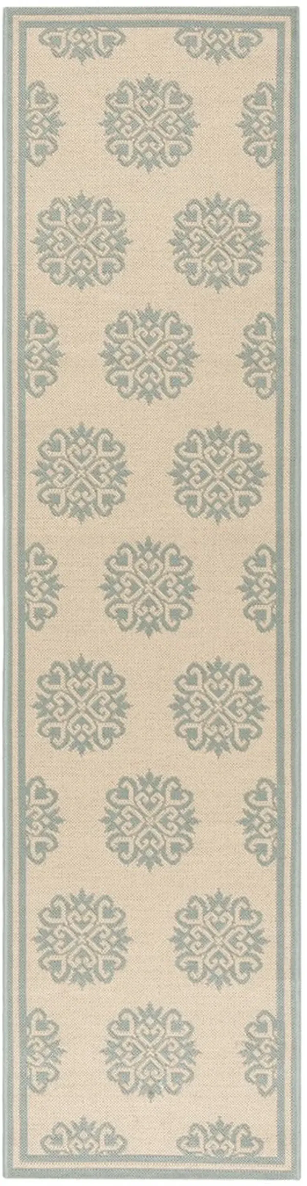 BEACH HOUSE 181 Blue 2'-2' X 12' Runner Rug