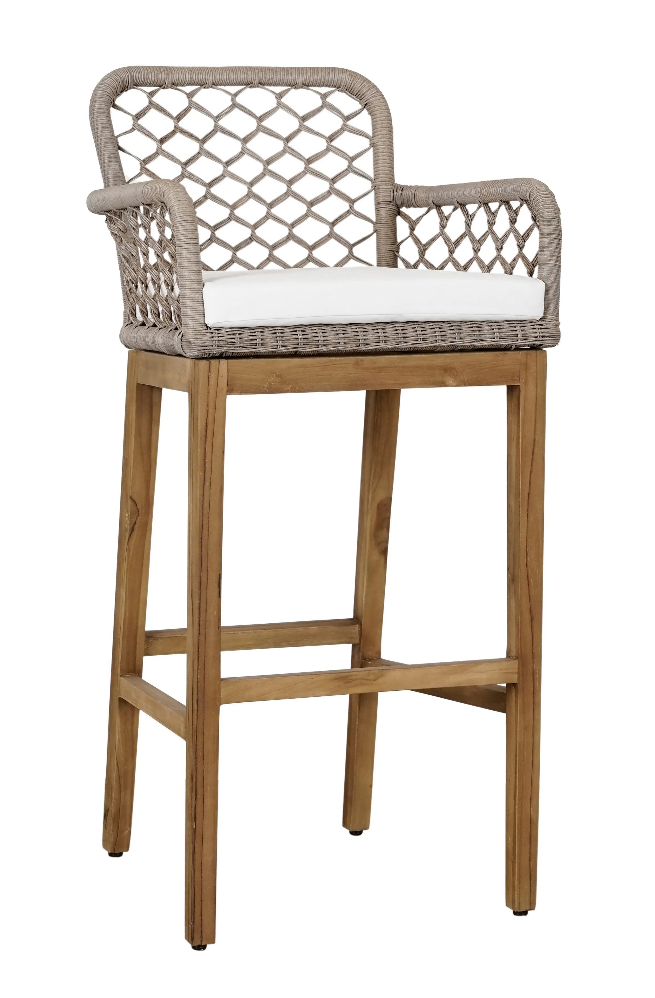 Paulo Outdoor Bar Stool Gray