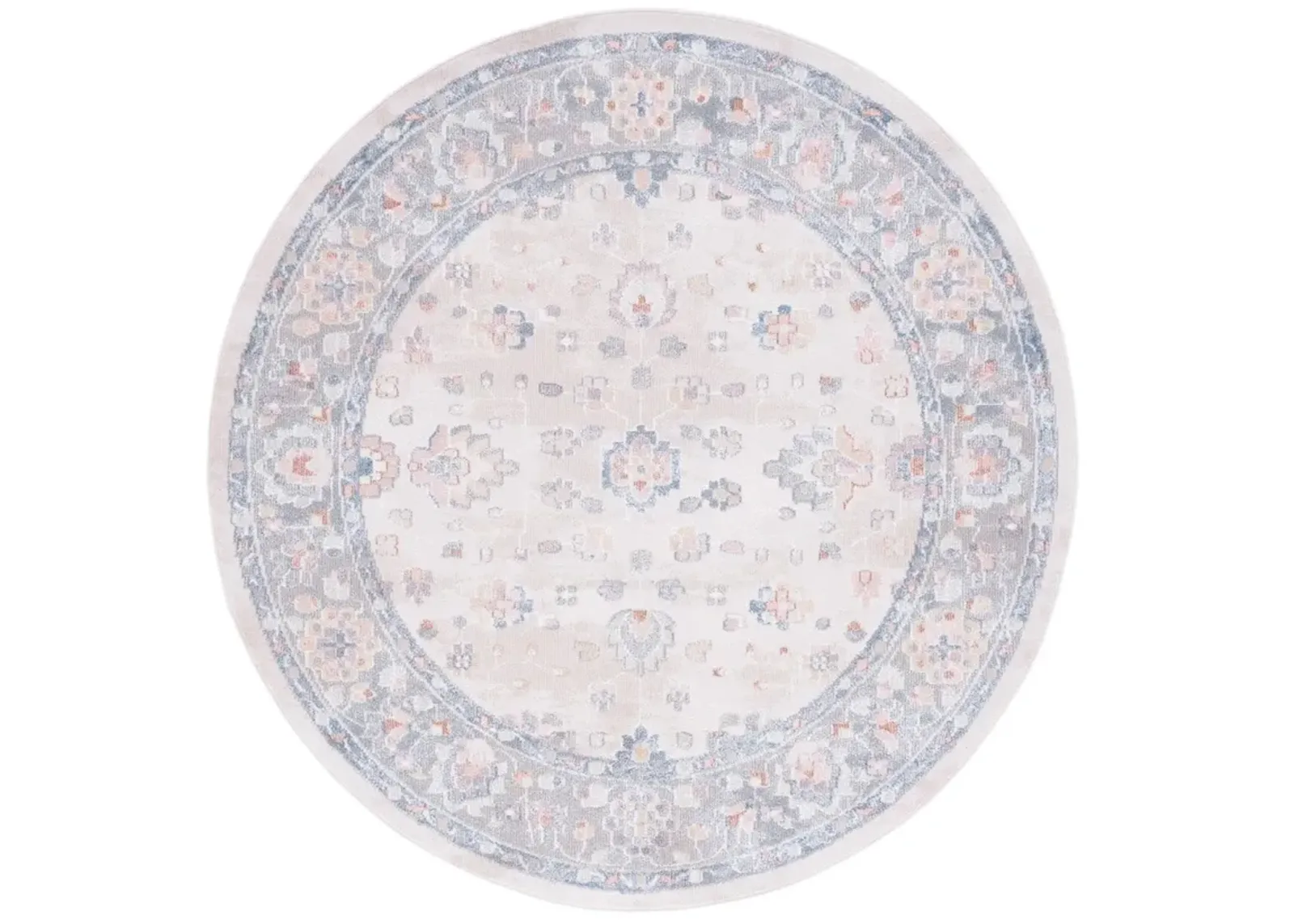 BLAIR WASHABLE 224 Grey 6'-7' X 6'-7' Round Round Rug