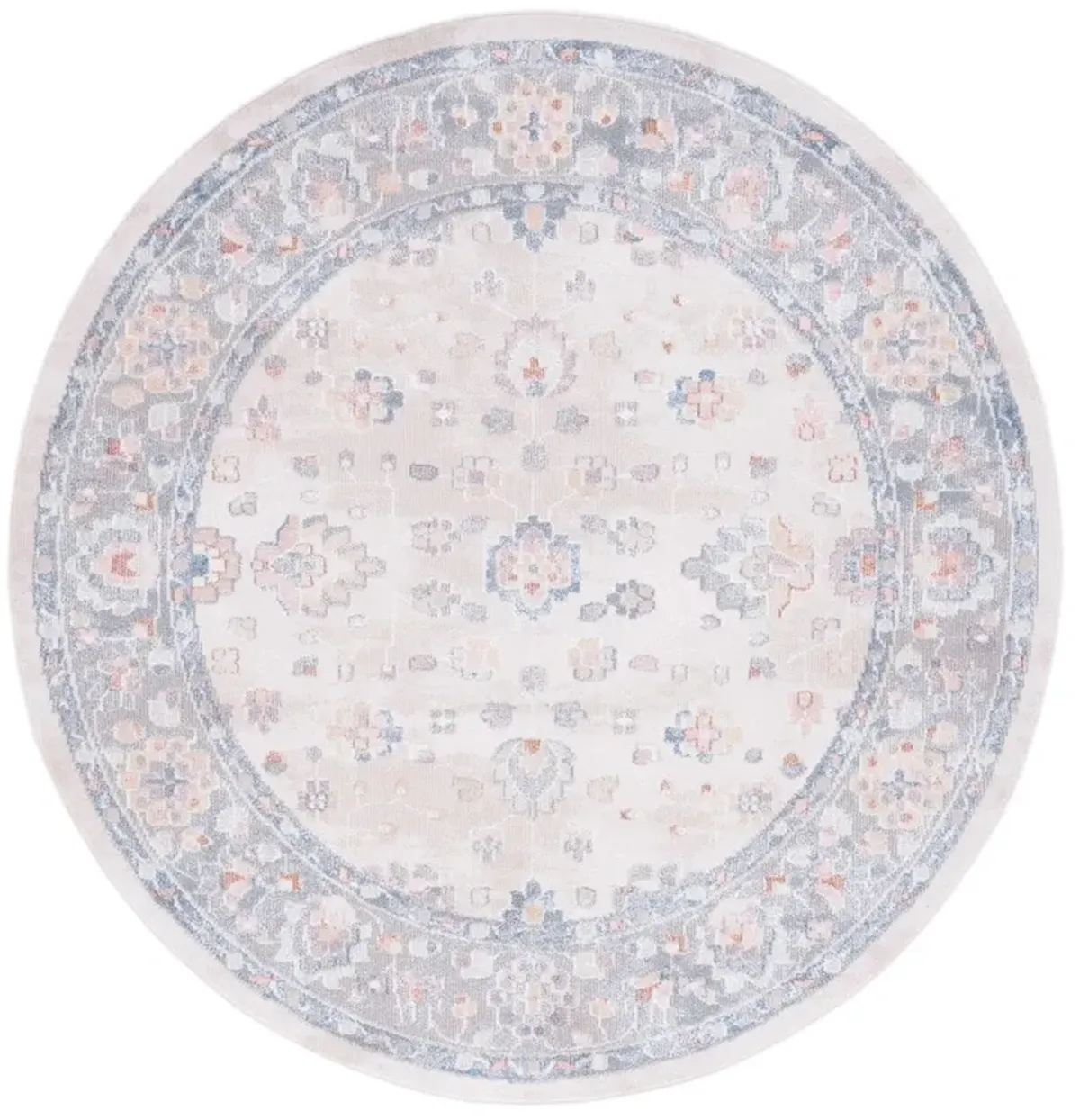 BLAIR WASHABLE 224 Grey 6'-7' X 6'-7' Round Round Rug