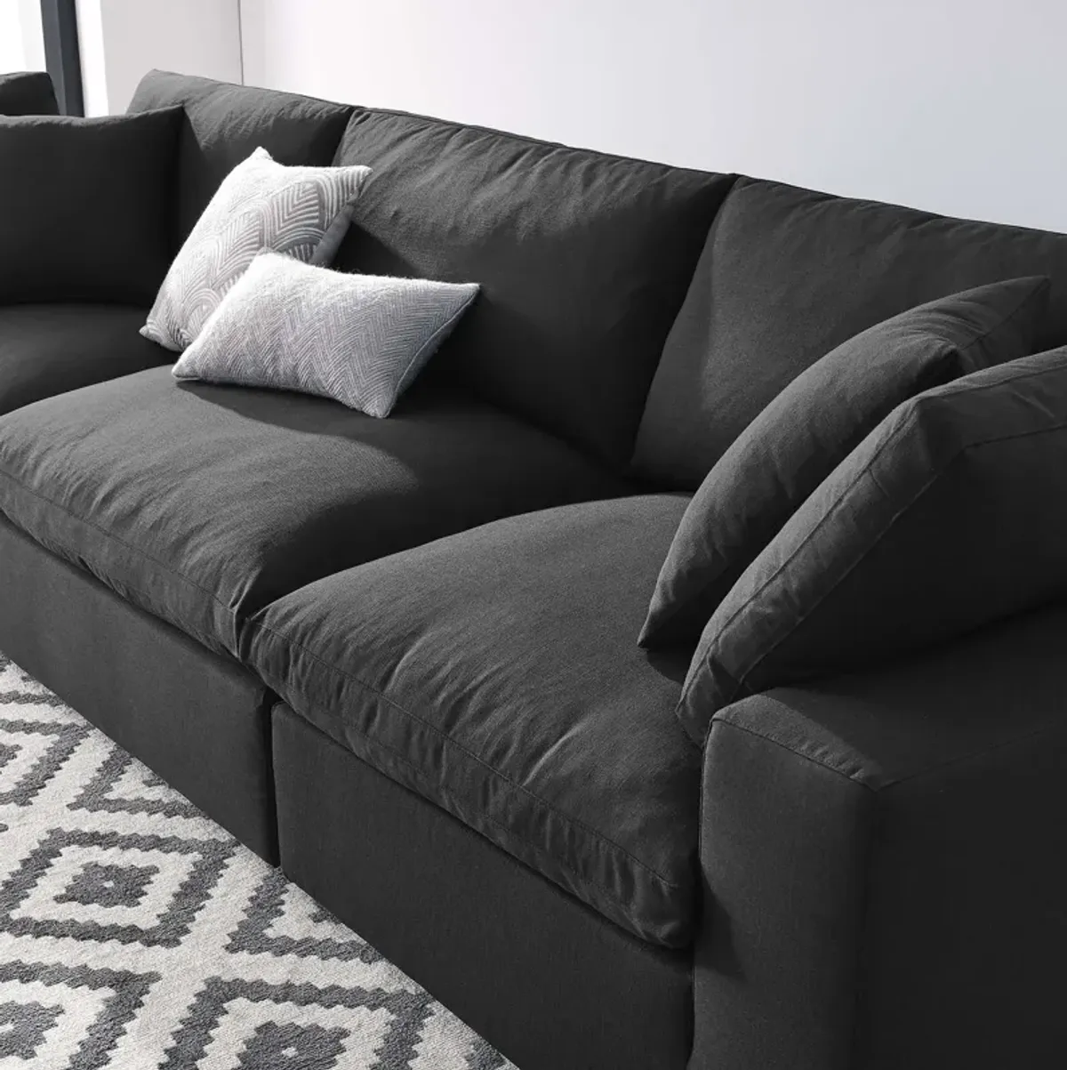 Commix Down Filled Overstuffed 3-Piece Sofa 