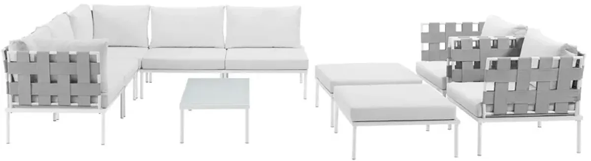 Harmony 10 Piece Outdoor Patio Aluminum Sectional Sofa Set