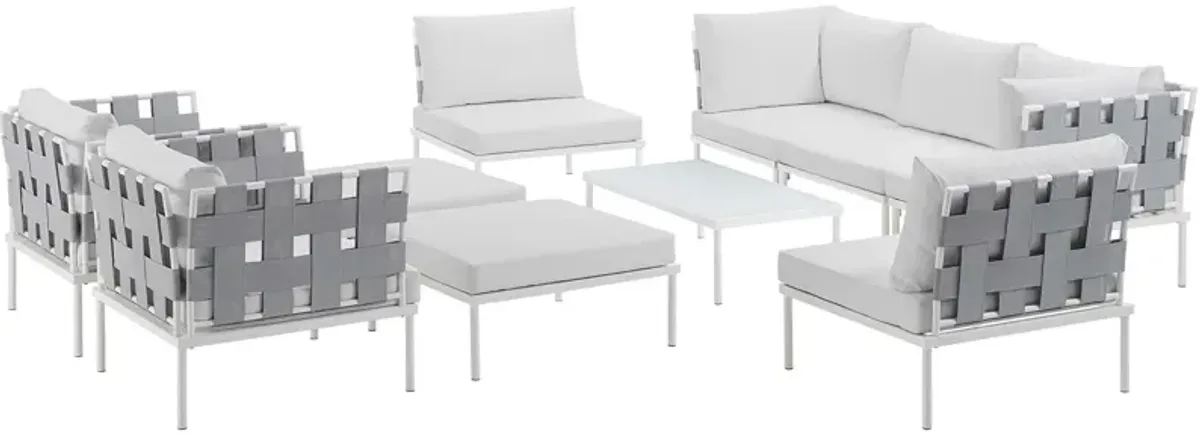 Harmony 10 Piece Outdoor Patio Aluminum Sectional Sofa Set