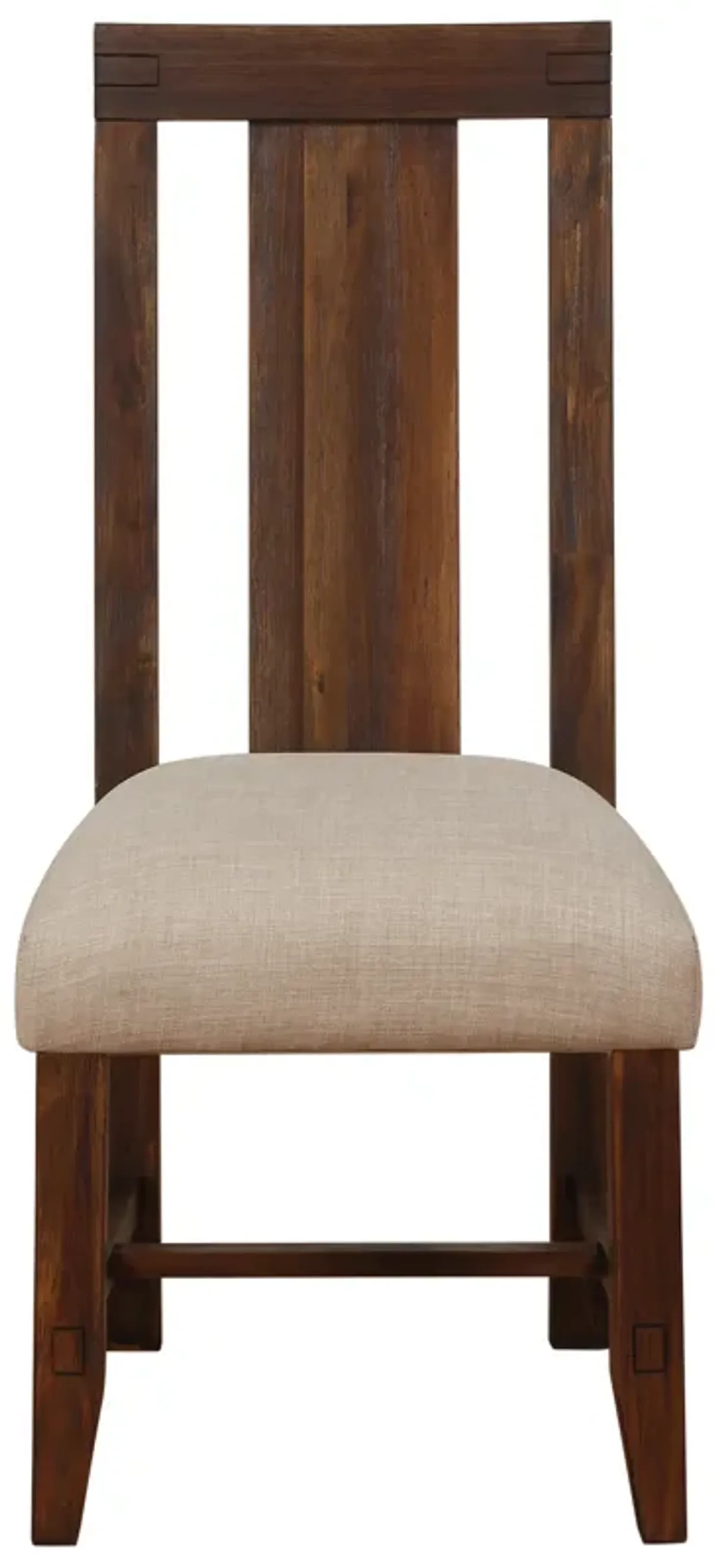 Meadow Solid Wood Upholstered Dining Chair in Brick Brown