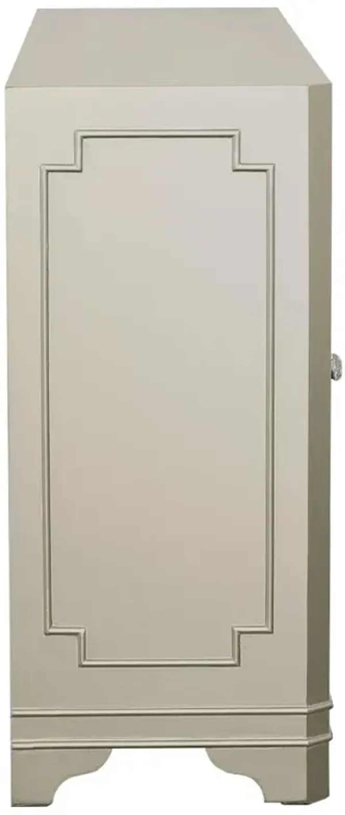 Toula 4-door Accent Cabinet Smoke and Champagne