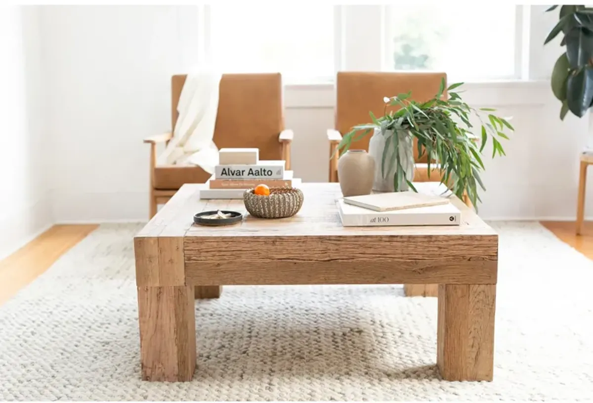 EVANDER COFFEE TABLE AGED OAK