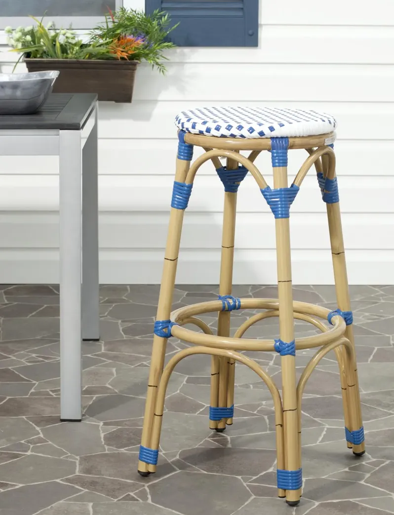 KIPNUK STOOL BLUE/WHITE (INDOOR/OUTDOOR)