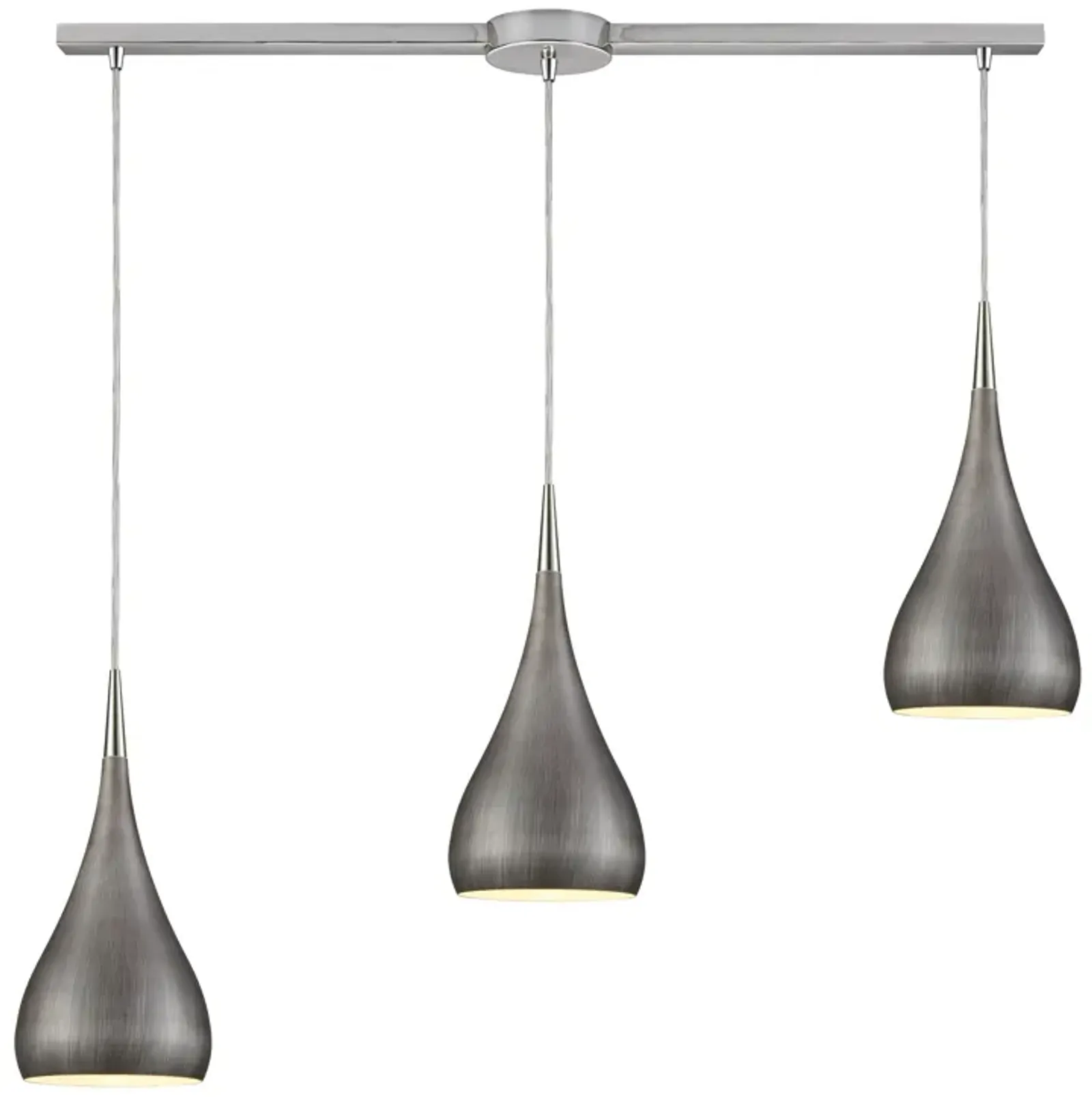 Lindsey 38'' Wide 3-Light Pendant - Satin Nickel