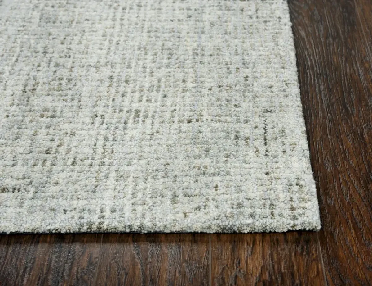 Talbot Light Gray Tweed Wool 2'6" x 8' Runner Rug