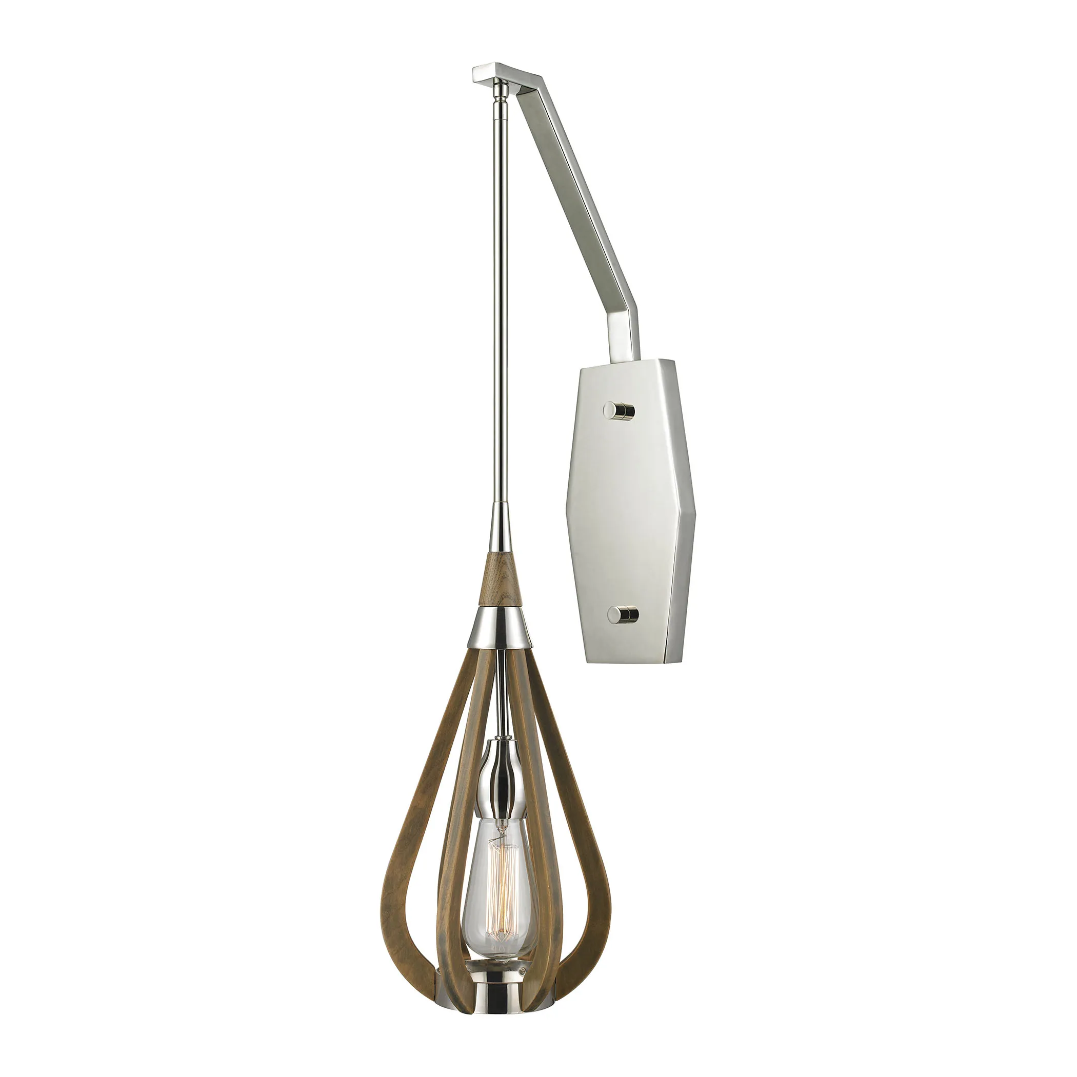 Janette 7" Wide 1-Light Mini Pendant - Polished Nickel