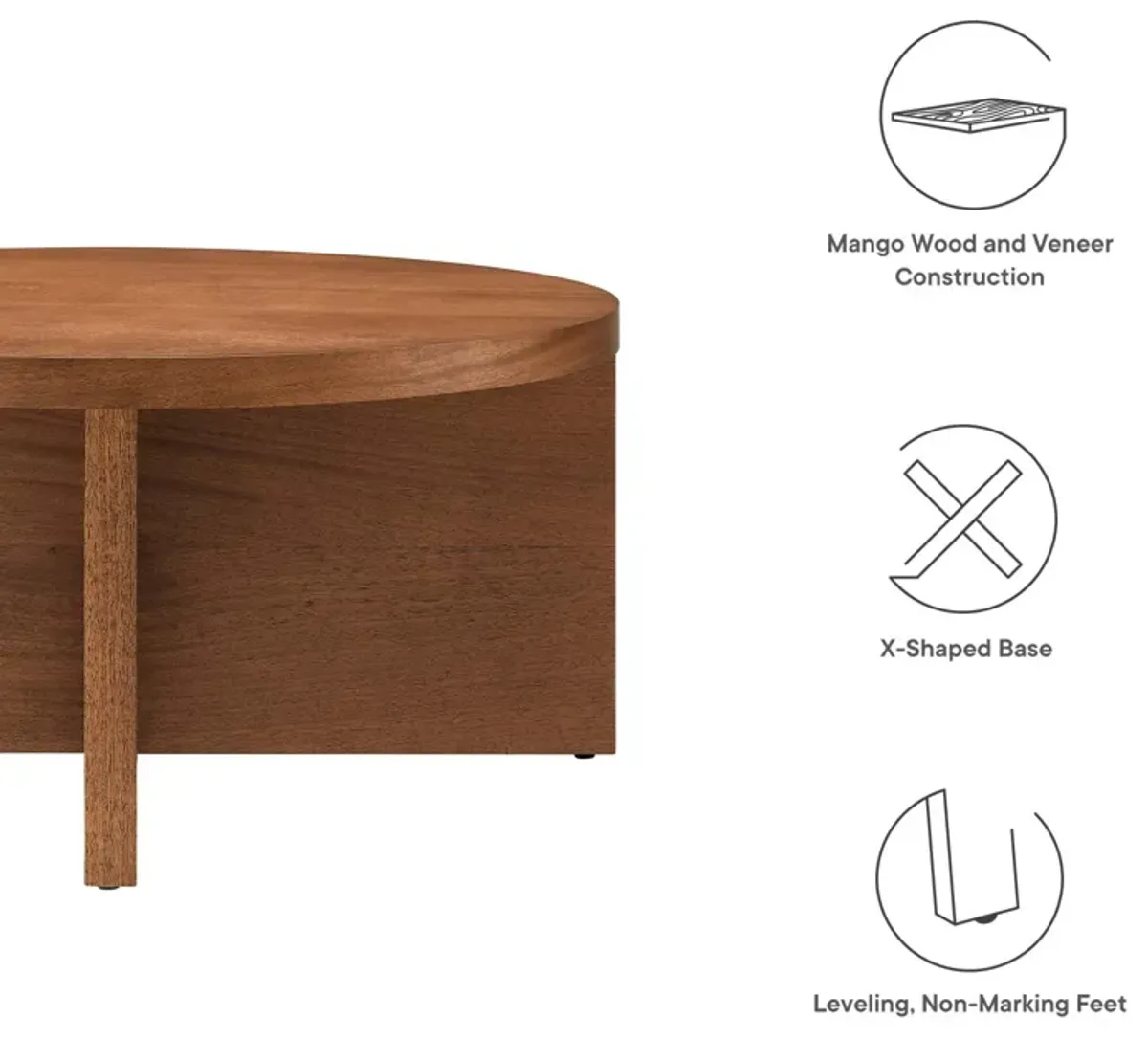 Silas Round Mango Wood Coffee Table