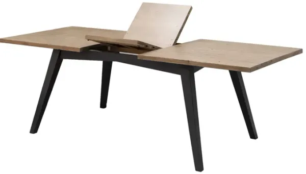 Viva Extension Dining Table - Sundried Wheat - Matte Black