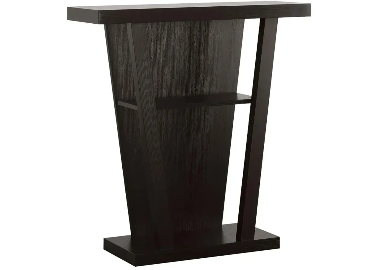 Evanna 2-shelf Console Table Cappuccino