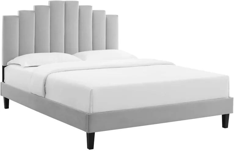 Elise Full Performance Velvet Platform Bed