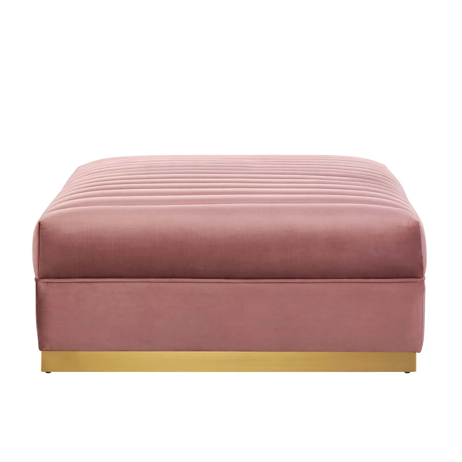 Sanguine Channel Tufted Performance Velvet Sectional Ottoman