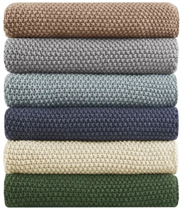 INK+IVY Bree Knit Indigo Throw