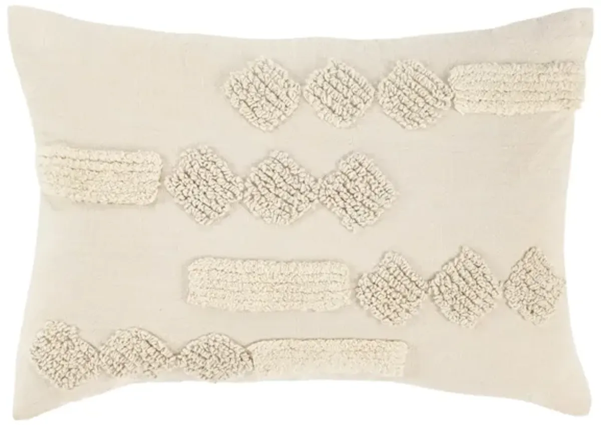 Tonal Geometric Natural  Pillow