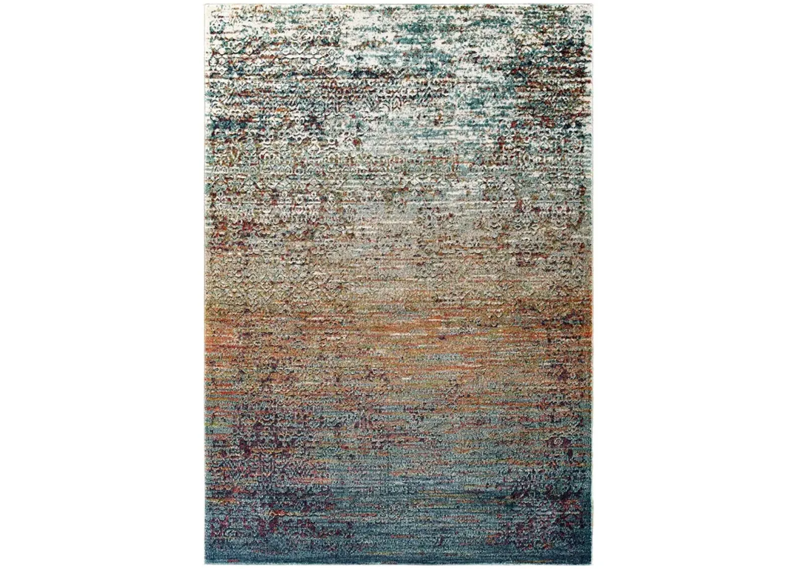 Tribute Jacinda Rustic Distressed Vintage Lattice 5x8 Area Rug